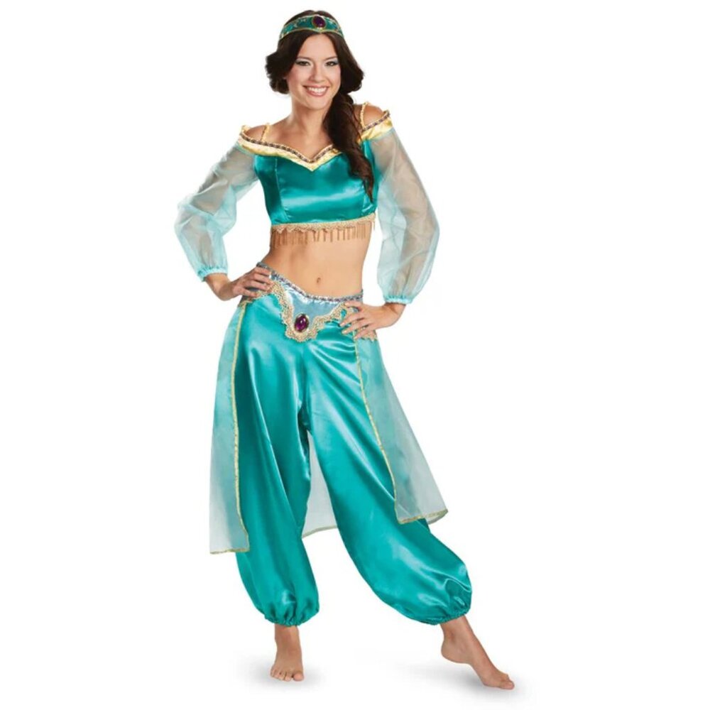 Disney Princess Jasmine Costume | Teal Arabian Outfit | Arabian Nights Princess